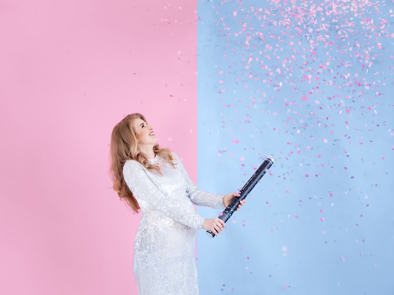 Canon à confettis fille gender reveal
